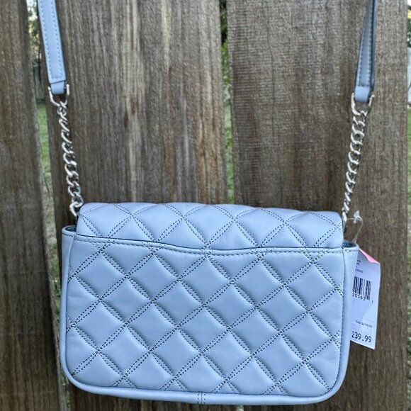 Kate Spade Natalia Flap Turnlock Crossbody Bag In brushed Steel NWT/shopping Bag - Picture 2 of 16